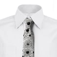 thumbnail image 3 of Necktie, Abstract Outline Petals Art, 3.7", Ivory and Charcoal Grey, by Ambesonne, 3 of 4