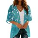 thumbnail image 4 of Xuyuer Spring Beach Cover-Up Cardigan - Women's 3/4 Sleeve Casual Shirt for Summer Seaside Outings, Resort Vacations, Breezy Seasonal Layering Top & Coastal Stroll Essentials, 4 of 7