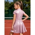 thumbnail image 4 of Doomiva Kids Hip Hop Dance Set Shiny Jazz Disco Outfits Cheer Outfit for Cheerleading Competitions Hip-hop Pink 6-10, 4 of 5