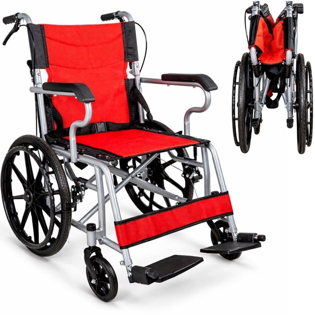 Silla Ruedas Plegable Aluminio Ligera Todo Terreno Premium