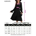 thumbnail image 2 of Women's Spring Dress, Long Sleeve Mini Tunic Casual V Neck Wedding Guest Dresses, 2 of 7