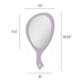 thumbnail image 5 of Zadro Large Teardrop Handheld Mirror Curved Ergonomic Handle to Hang, 5 of 8