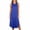 Blue#, variant on Dvprdro Womens Summer Sleepwear Dress Crewneck Sleeveless Side Slit Loose Fit Solid Midi