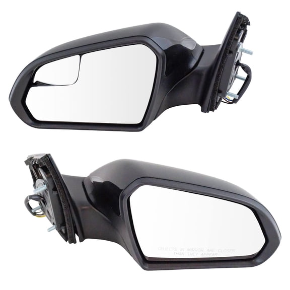 TRQ Mirror Power Heated Smooth Black Pair Set of 2 for Sonata New MRA04496
