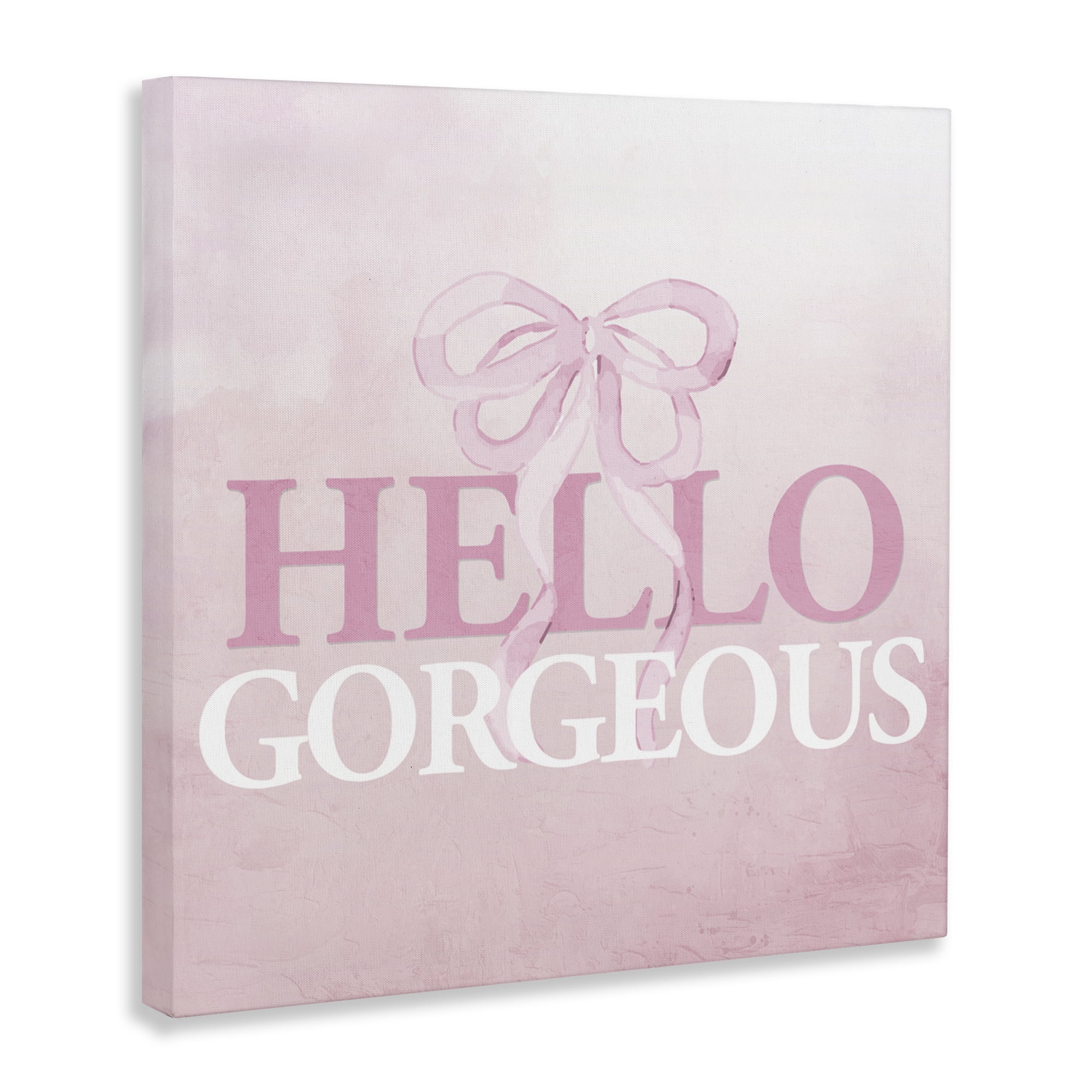 Feminine Hello Gorgeous Canvas Wall Art, design by Kim Allen