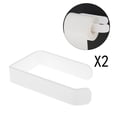 thumbnail image 1 of 2x Tenedor del papel higiénico del tenedor del rollo de cocina montado en pared de acrílico para de baño Macarena Portarrollos de papel higiénico blanco, 1 of 8