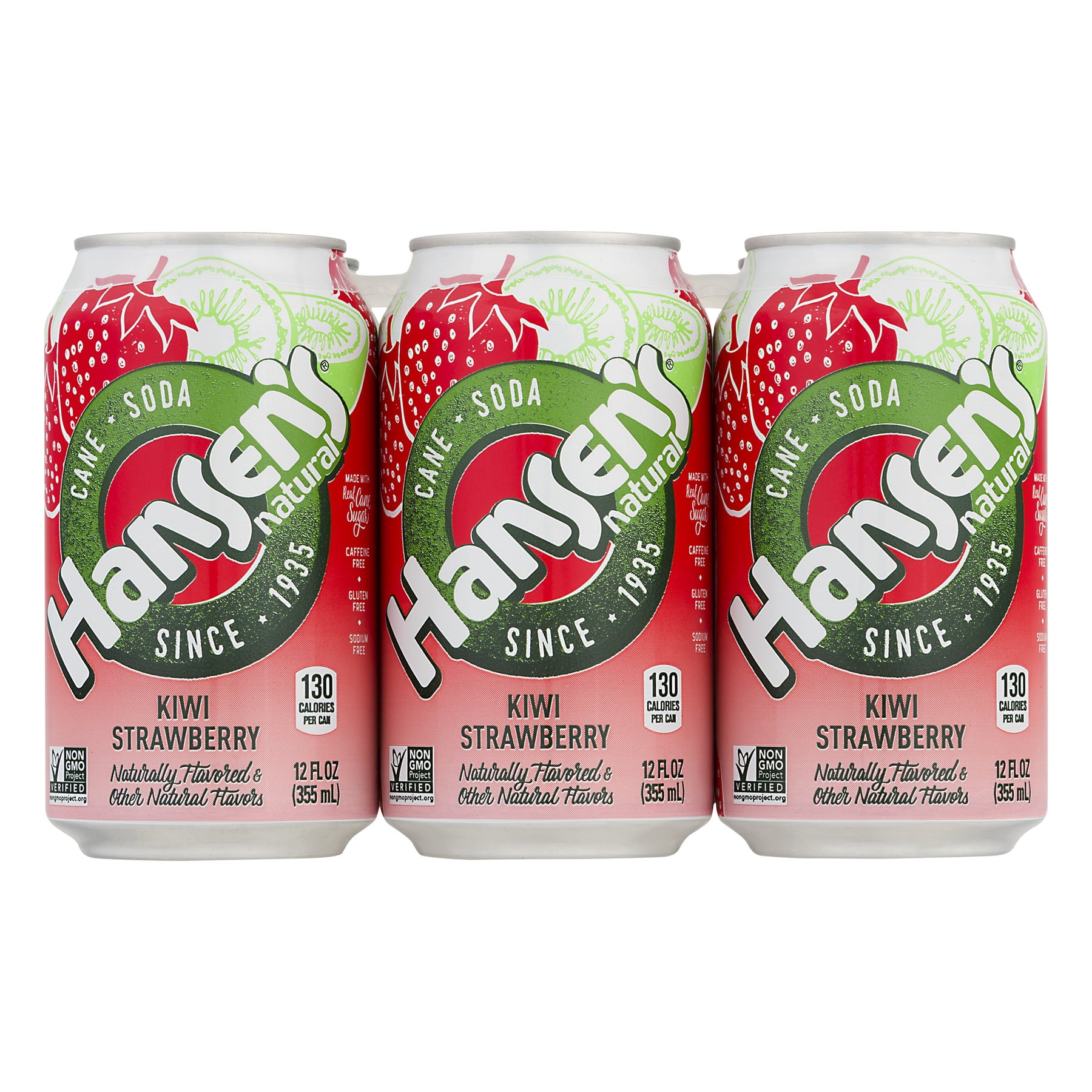 Hansen's Kiwi Strawberry Soda, 12.0 FL OZ