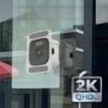 Zetronix VUE 2K QHD AI Window Smart Security Camera, Zero-Glare Glass Mount, Dual-Band WiFi, Color Night Vision
