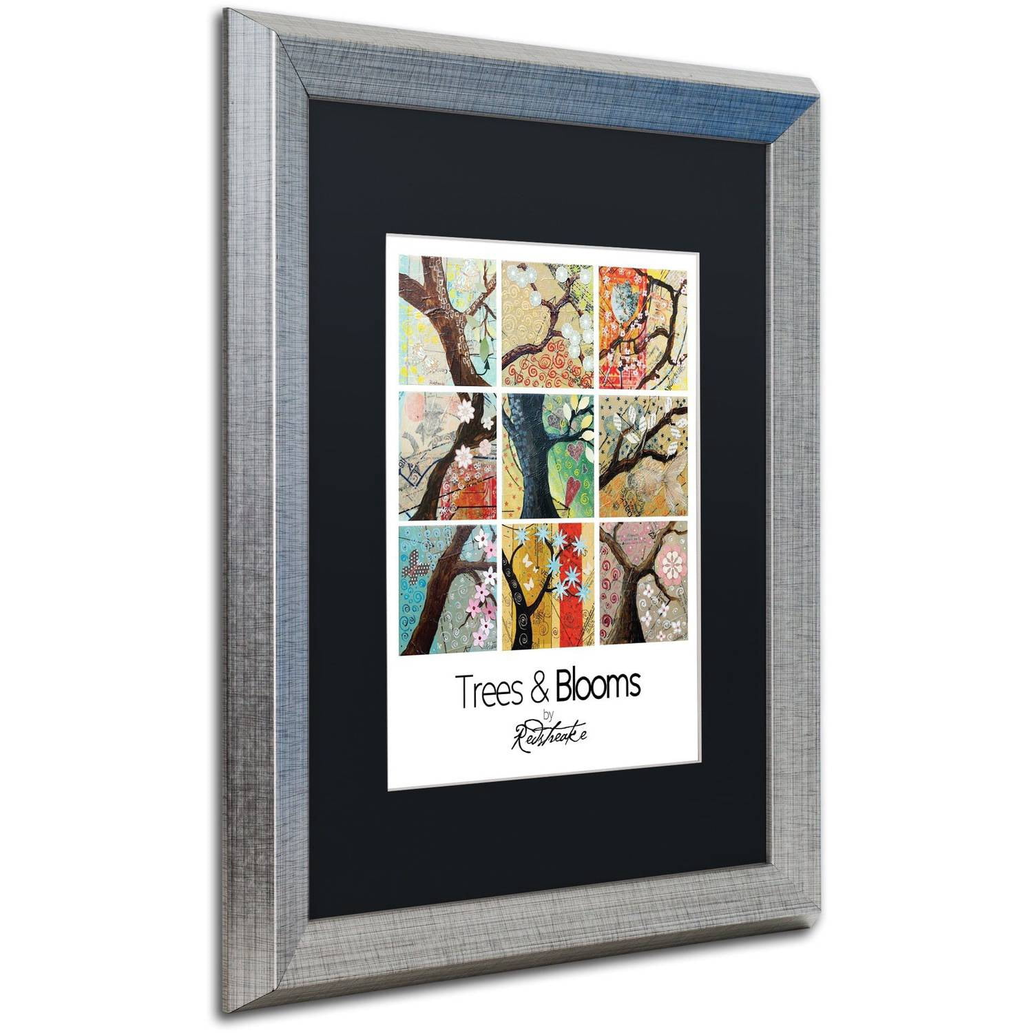 Trademark Fine Art "Rose in Jar" Canvas Art by Jennifer Redstreake Black Matte, Silver Frame