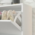 thumbnail image 6 of OXYLIFE Modern 3 Tier Shoe Cabinet for Entryway, Shoe Rack Storage Organizer White, 6 of 10