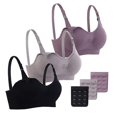thumbnail image 2 of 3pack Full Bust Seamless Nursing Maternity Bras With Extra Extenders, 2 of 3