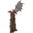 thumbnail image 2 of Ebros Pteranodon Dragon Perching On Volcanic Cliff Tower Statue 13.75" Height, 2 of 4