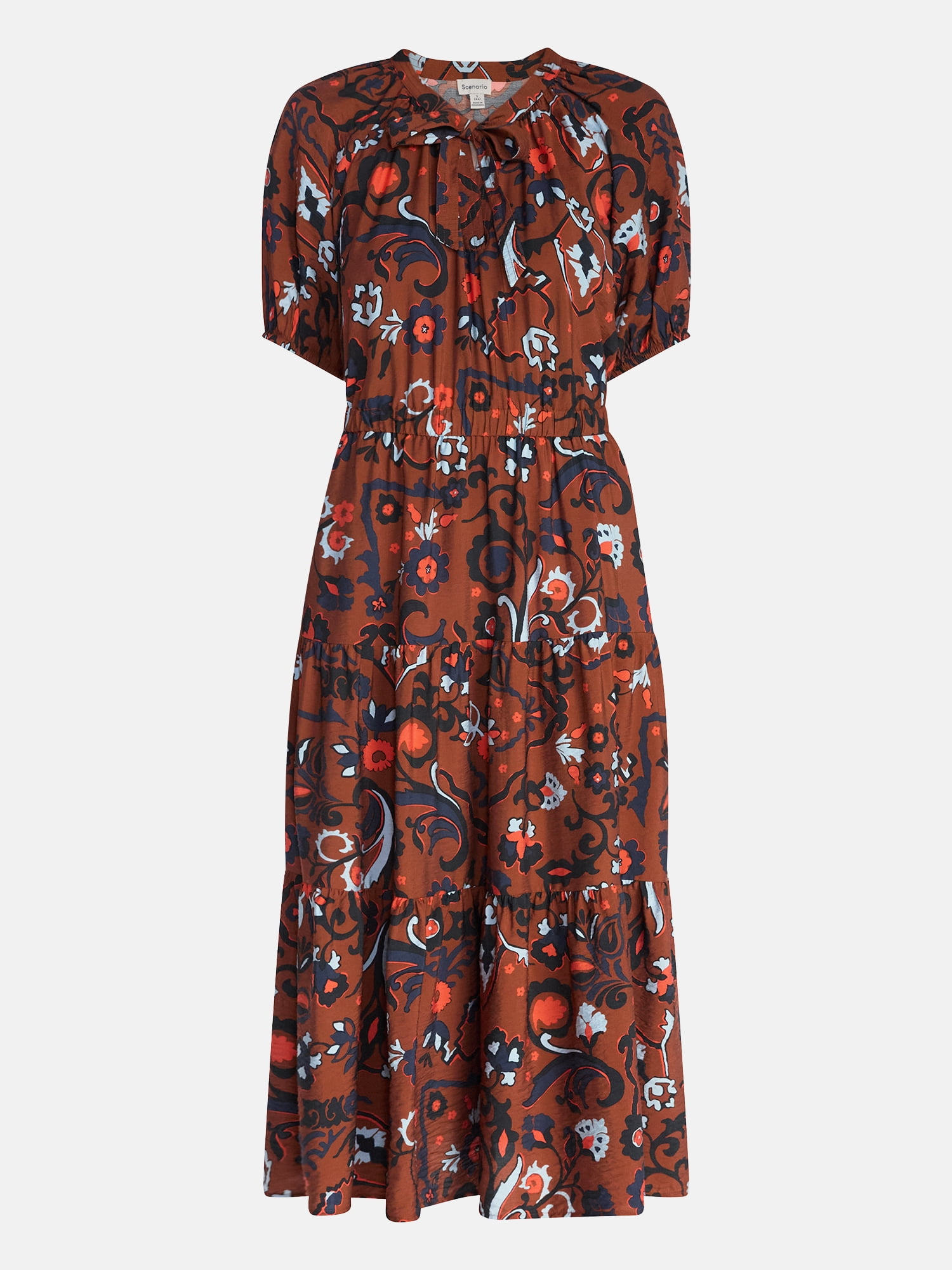 Scenario Women's Open Neck Midi Dress, Sizes XS-XXXL