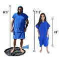 thumbnail image 3 of COR Surf Microfiber Surf Beach Wetsuit Changing Towel Bath Robe Poncho with Hood (Large Dark Blue), 3 of 8