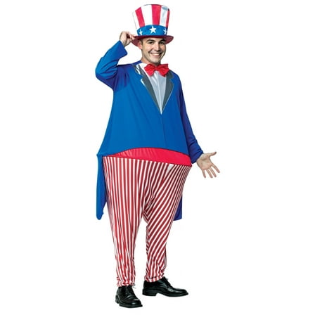 Uncle Sam Hoopster Men's Adult Halloween Costume, One Size, (40-46)