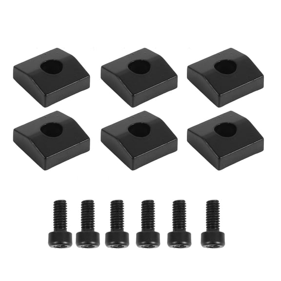 KALLORY 2Sets Electric Guitar Locking Nut Square Zinc Alloy for Tremolo Bridge Replacement Guitar Parts