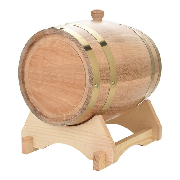 Durable Oak Aging Barrel, Vintage Wood Oak, Leakproof 5L Dispenser For Beer Whiskey Rum Port Wine Red Bar Home
