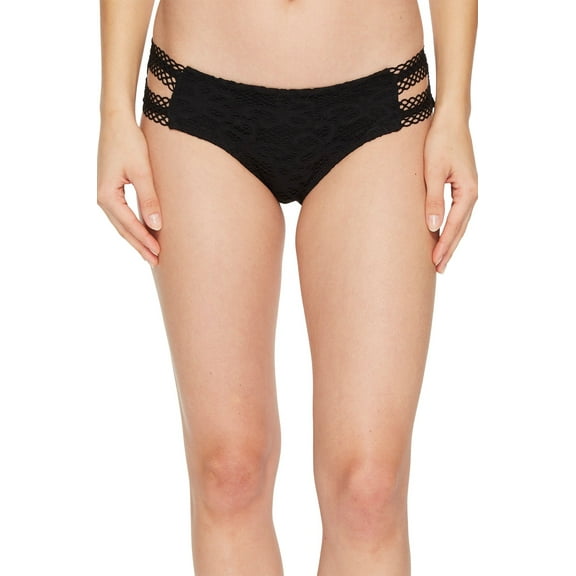 Becca by Rebecca Virtue NEW Black Womens Large L Crochet Bikini Bottom