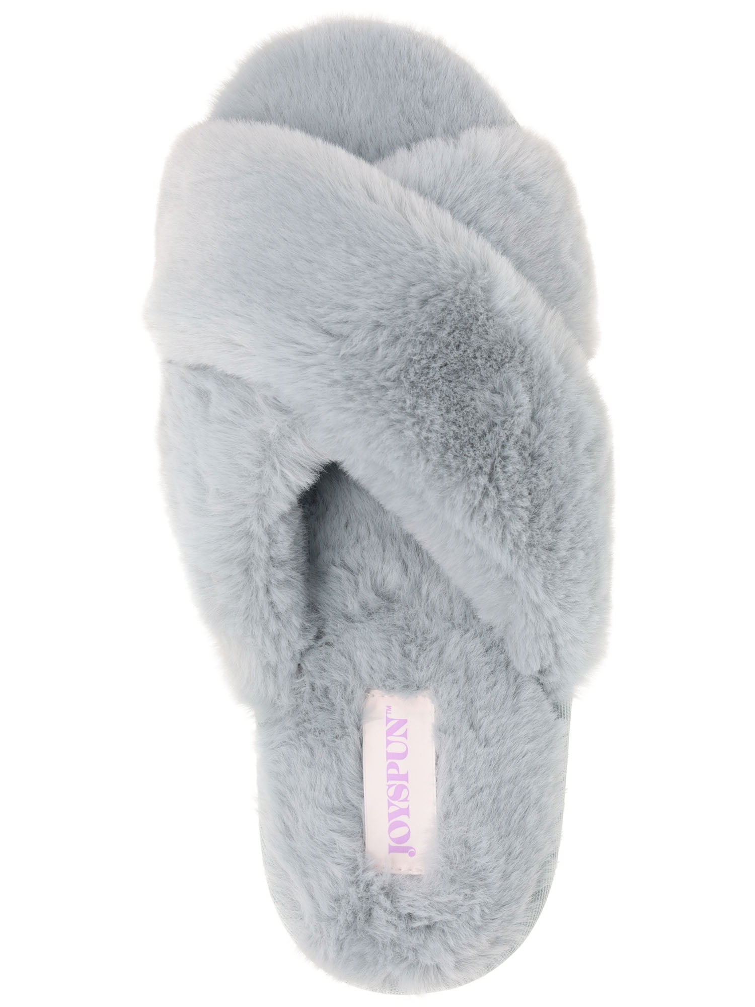 Joyspun Women's Faux Fur X-Band Slippers