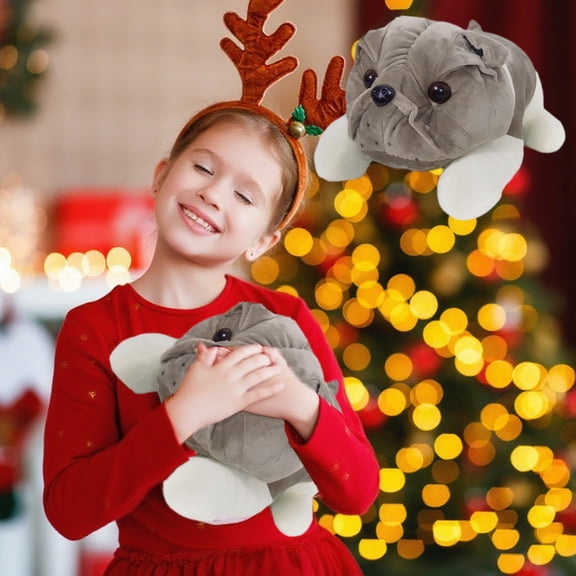 15.7in Wrinkled Shar Pei Stuffed Animal, Soft Cotton Dog Pillow – Christmas Gift for Girls, Car/Home Decor & Travel Companion