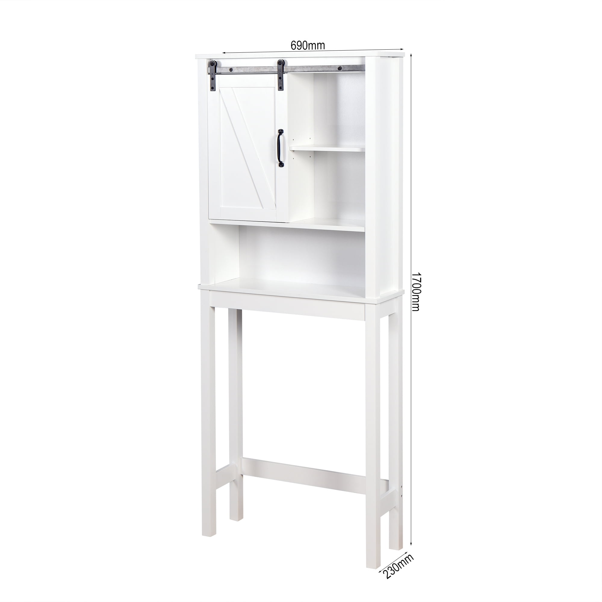 SUNTAGE Over Toilet Storage Cabinet Organizer for Bathroom, Over Toilet  Shelf, Freestanding Space Saver with Adjustable Shelves, Acrylic Sliding  Door