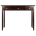 thumbnail image 3 of Winsome Burke 3-Drawer Transitional Solid Wood Writing Desk in Coffee, 3 of 10
