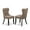 Black, variant on East West Furniture Sion 36" Fabric Dining Chairs in Brown/Green (Set of 2)