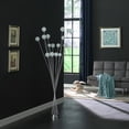 thumbnail image 4 of 61.5" In 16-Light Acrylic Globe Aluminun Led Chrysanthe Silver Chrome Metal Floor Lamp, 4 of 5