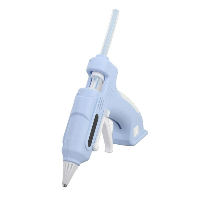 Pistolet à Colle Chaude Sans Fil, Kit de Colle Électrique à Préchauffage Rapide avec 10 Bâtons de 7 mm à Haute Adhérence, Distribution Automatique, Mini Pistolet à Colle Chaude pour Enfants, Bricolage Scolaire, Réparation Rapide à Domicile