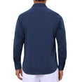 thumbnail image 3 of INSPIRE CHIC Men's Shirt Point Collar Long Sleeve Button Solid Color Business Dress Shirt XL Dark Blue, 3 of 6
