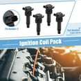 thumbnail image 2 of Paquete de bobinas de encendido de motor automotriz para Hyundai Veloster 1.6L - Paquete de 4 negro, 2 of 7