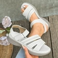 thumbnail image 2 of Bxsruta Multi-Strap Perforated Roman Sandals, Adjustable Hook-and-Loop Summer Footwear with Arch Support, 2 of 8