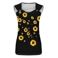 thumbnail image 4 of Fewfanhot Women's Clothing Summer Tank Tops Square Neck Sleeveless Buttons Casual Dressy Tunics Basic Business Work T Shirts Blouses, 4 of 5