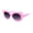 Pink, variant on Girls Kid Size Polka Dot Bow Thick Plastic Oval Sunglasses Yellow