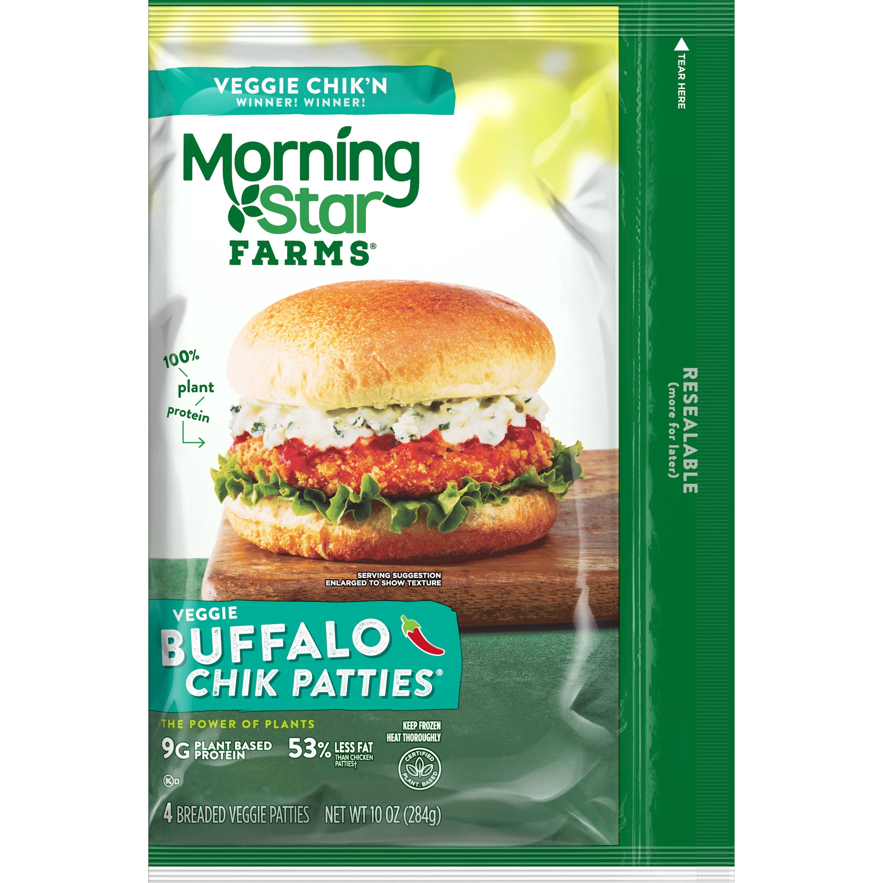 MorningStar Farms, Veggie Chik Patties, Buffalo, 10 Oz
