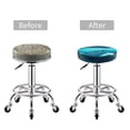 thumbnail image 5 of KLL Hawaiian Ship Dolphin Round Bar Chair Cushion Cover 12 inch ,Bar Stool Protector with Elastic, Soft Washable, 5 of 6