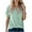 Green, variant on WXLWZYWL Womens Summer Tops 2023 Clearance Solid V-Neck Sling Tops Casual Short Sleeve Blouse T-Shirts Green