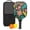 Black, variant on Pickleball Paddles Set Of 1, Fiberglass Surface, Tropical Leaf Print, 1 Paddle, 2 Balls & Bag