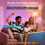 DAYBETTER WiFi Smart Light Bulbs, Color Changing LED Light Bulbs, A19 E26 9W 60W Equivalent, 2.4Ghz Only, RGBW Dimmable Smart Bulbs, 6 Pack