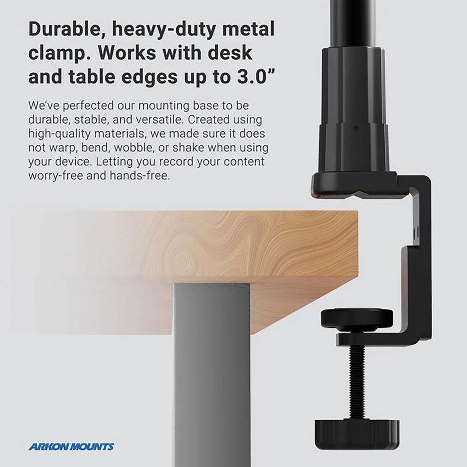 Arkon Mounts Slim-Grip&nbsp;Tablet Holder with Heavy-Duty Clamp Mount