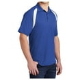 thumbnail image 4 of Yellow Rooster Men's Dry Zone Colorblock Raglan Male Polo T-Shirts True Royal/ White XS, 4 of 6