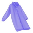 thumbnail image 4 of PMVFHDE Solid Color Long Pants Rainwear Reusable Fashion Outdoor Travel Portable Hooded Full Body Rain Suit Purple,One Size, 4 of 4
