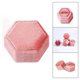 thumbnail image 4 of Estuche de caja de anillo hexagonal, organizador de anillos, caja de terciopelo, joyero de terciopelo para propuesta, aniversario, niñas, regalos de San Valentín EstiloC-Rosa Sunnimix Titular de anillos, 4 of 8