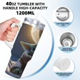 thumbnail image 4 of Large Capacity Ice Bully with Handle, Baby Yoda Stainless Steel Mug Coffee Cup Thermal Travel 40oz, 4 of 8