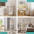 thumbnail image 4 of Carrito de almacenamiento de cocina Ocyfym de 5 niveles, blanco, organizador con ruedas, 4 of 9