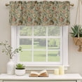 thumbnail image 2 of 2 Pack Vintage Spring Floral Valances for Windows Bedroom Living Room Window Treatments, Farmhouse Flowers Green Vintage Rod Pocket Valance Drapes Short Kitchen Curtains Over Sink 60"x18", 2 of 8