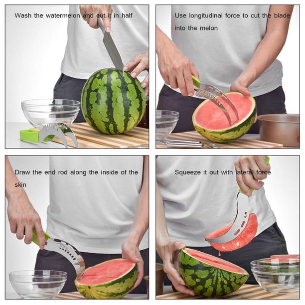 Herramienta para cortar sandía, cortador para cortar frutas y melón, utensilio de corte con núcleo de acero para servidor