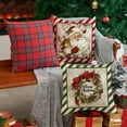 thumbnail image 5 of Christmas Pillow Covers 18x18 inch Set of 4 Santa Claus Reindeer Decorative vintage Throw Pillow Covers Winter retro Farmhouse Decoration for Home couch BTHZ-140C18, 5 of 6