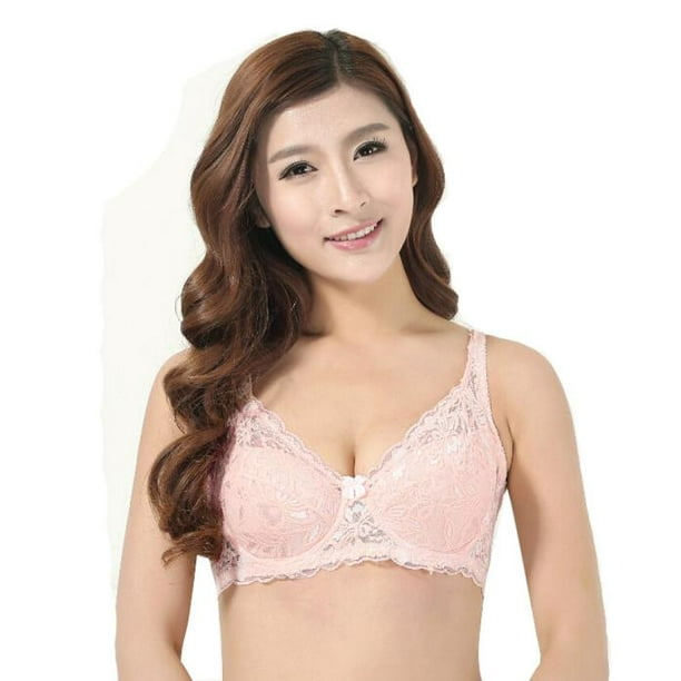 Uheoun Seamless Underwear For Women Underwire Padded Bra Push Up