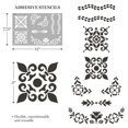 thumbnail image 2 of Martha Stewart Classic Tile Art Stencil Set, Set of 15, 12 x 7.75 in, 2 of 8